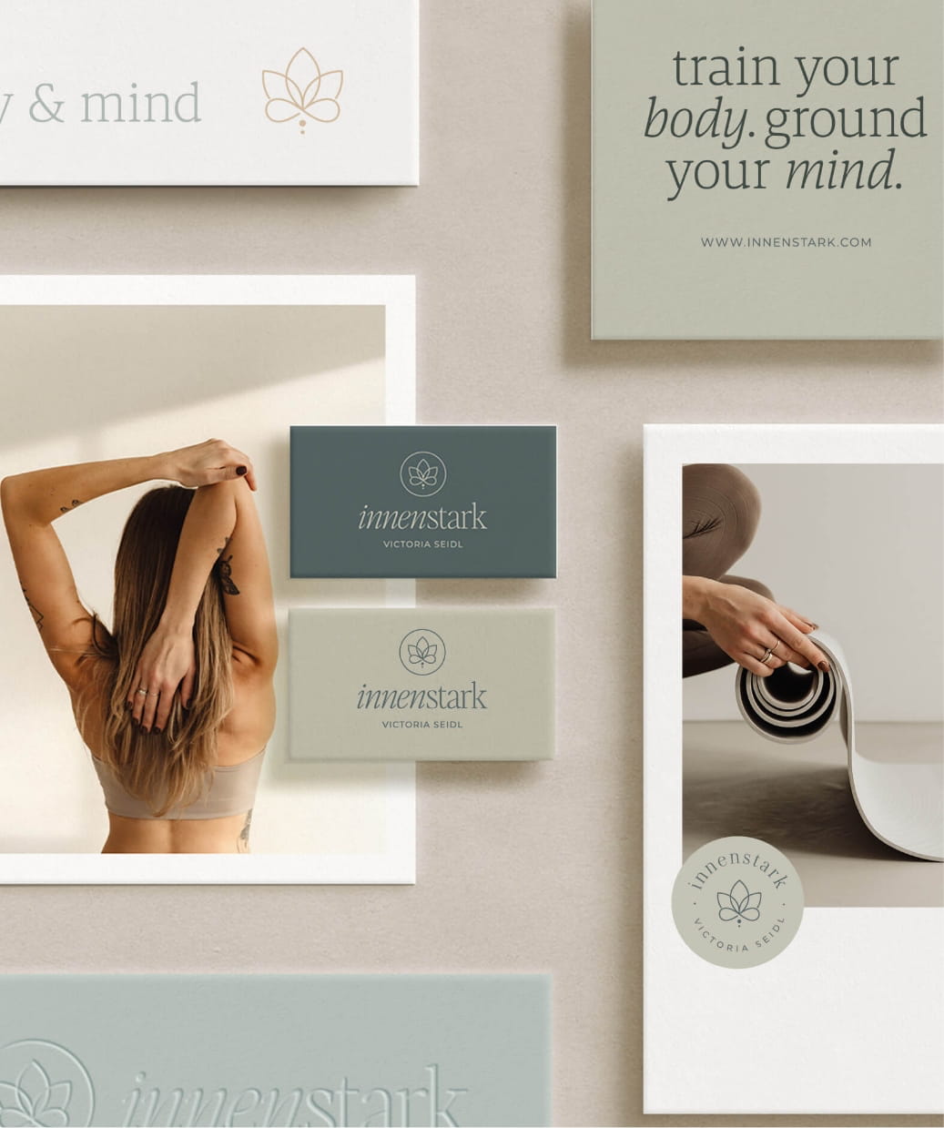 Portfolio Design Yoga Innenstark Branding