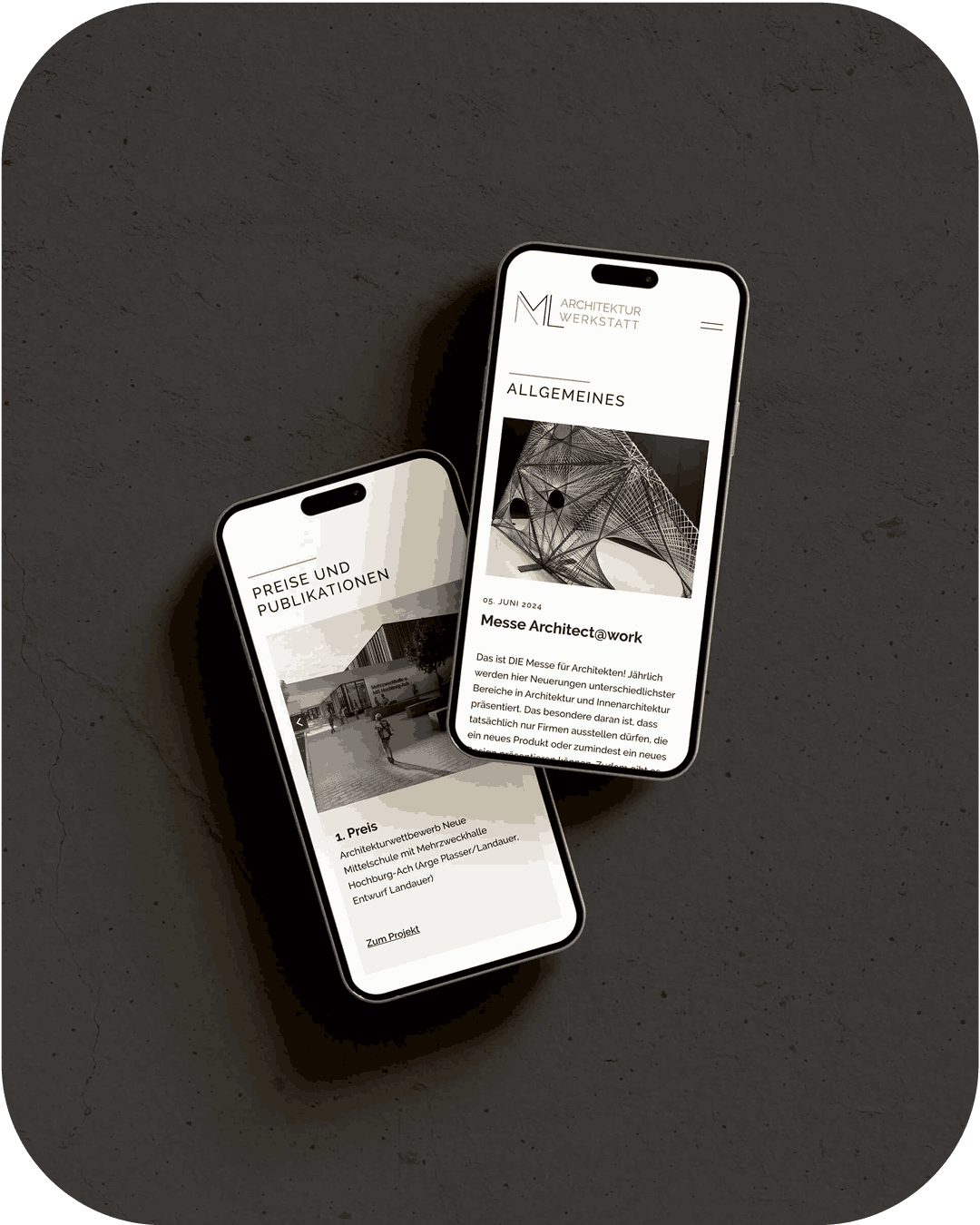 Branding Architekturwerkstatt Marina Landauer Webdesign