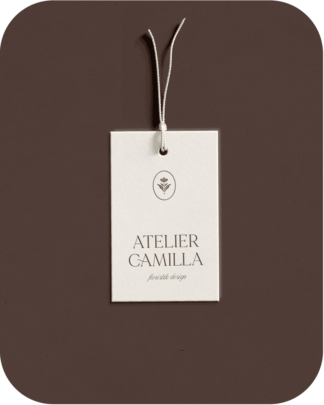 Branding Floristik Logo Design Hang Tag Mockup